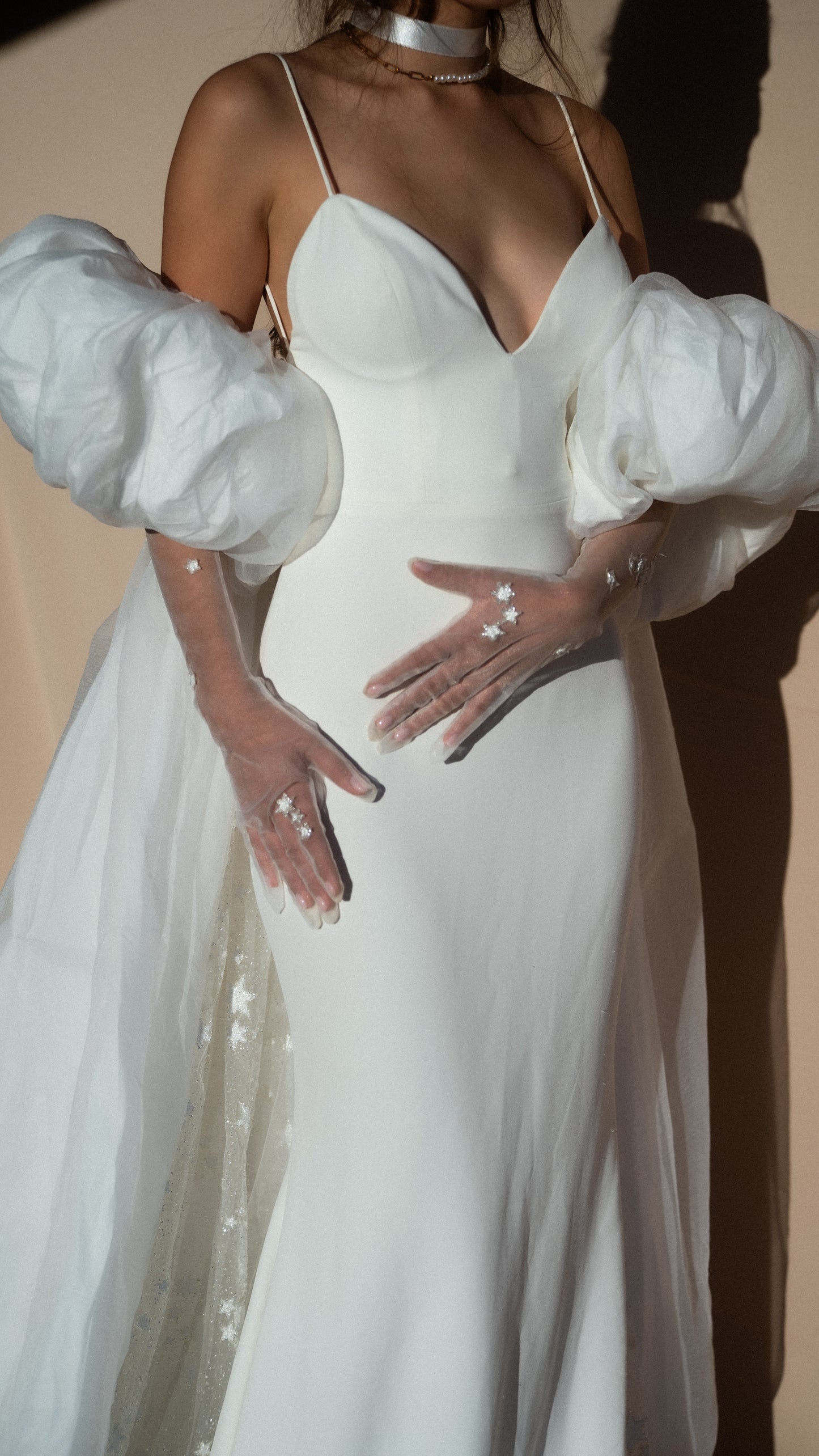 Vintage elopement Modern elegant wedding dress Long Sleeve Wedding Dress Old Hollywood wedding dress Puff sleeve wedding gown Wedding dresses with puffy sleeves Bubble sleeves wedding dress