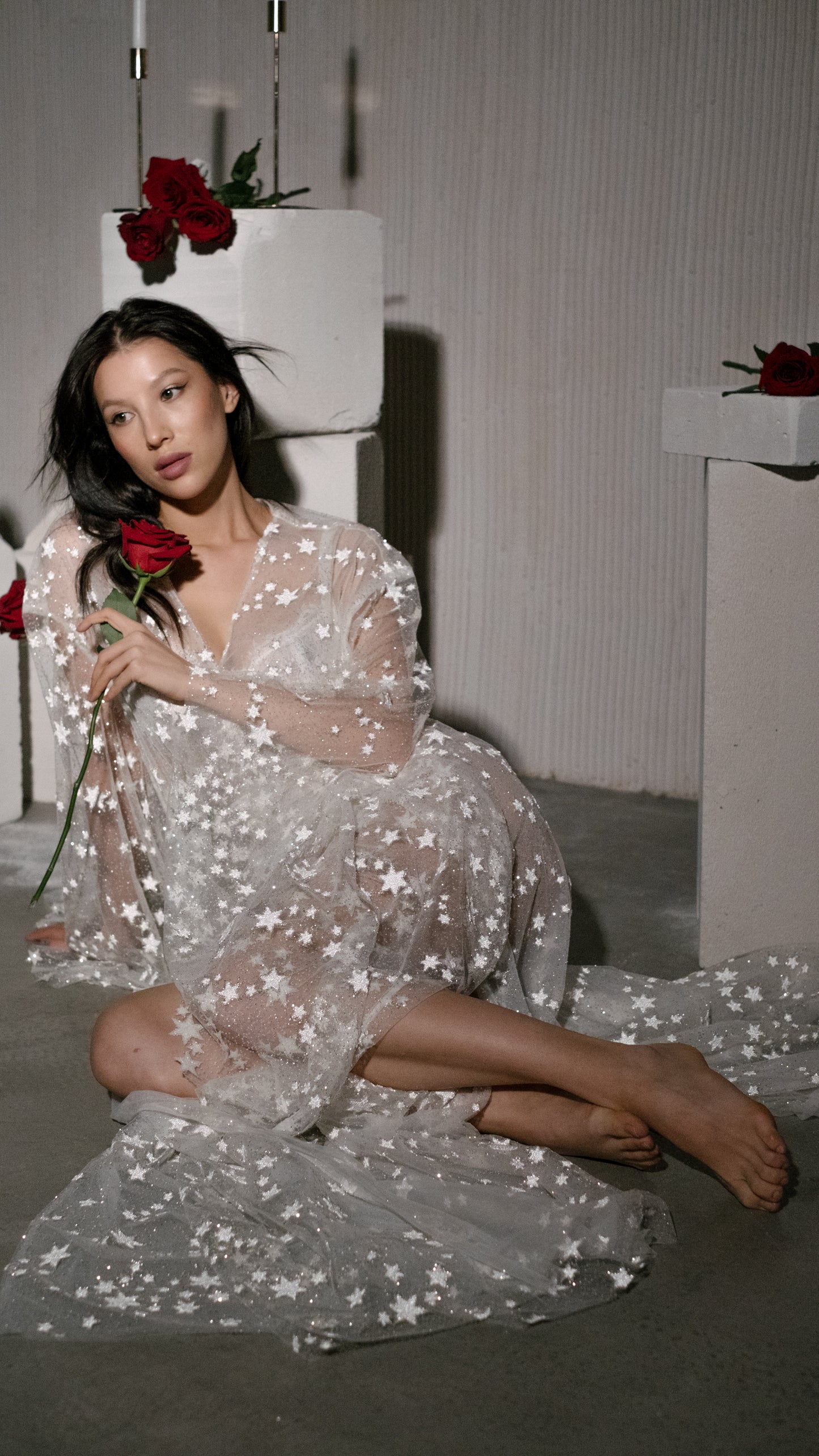 Bridal Robe, Celestial Kimono, Starry Wedding Robe – Perfect Getting Ready Robe for Brides | Bridal Gift