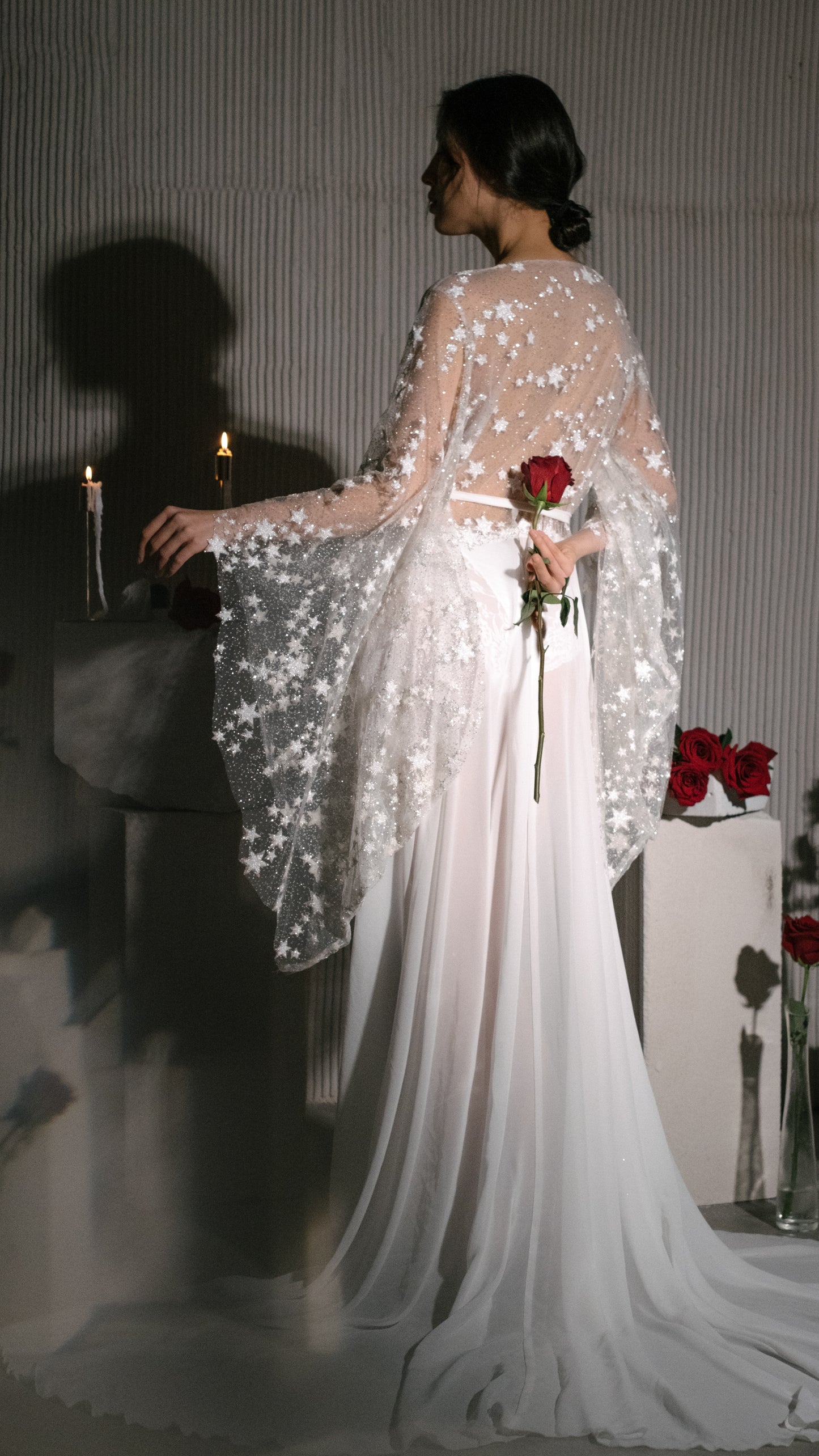 Bridal Robe, Celestial Kimono, Starry Wedding Robe – Perfect Getting Ready Robe for Brides | Bridal Gift