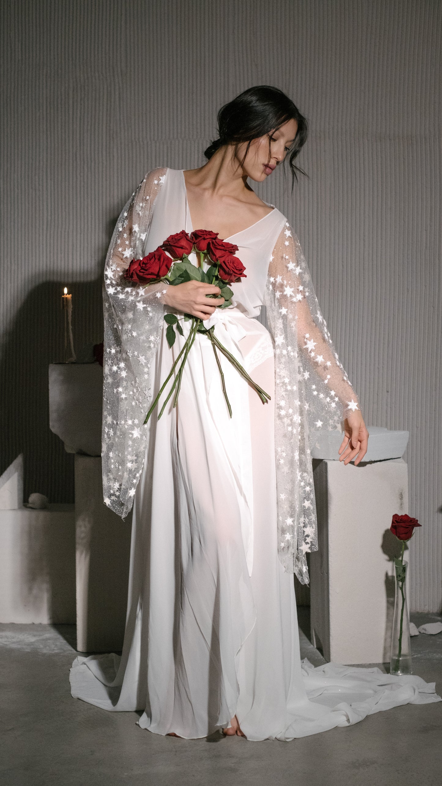 Bridal Robe, Celestial Kimono, Starry Wedding Robe – Perfect Getting Ready Robe for Brides | Bridal Gift