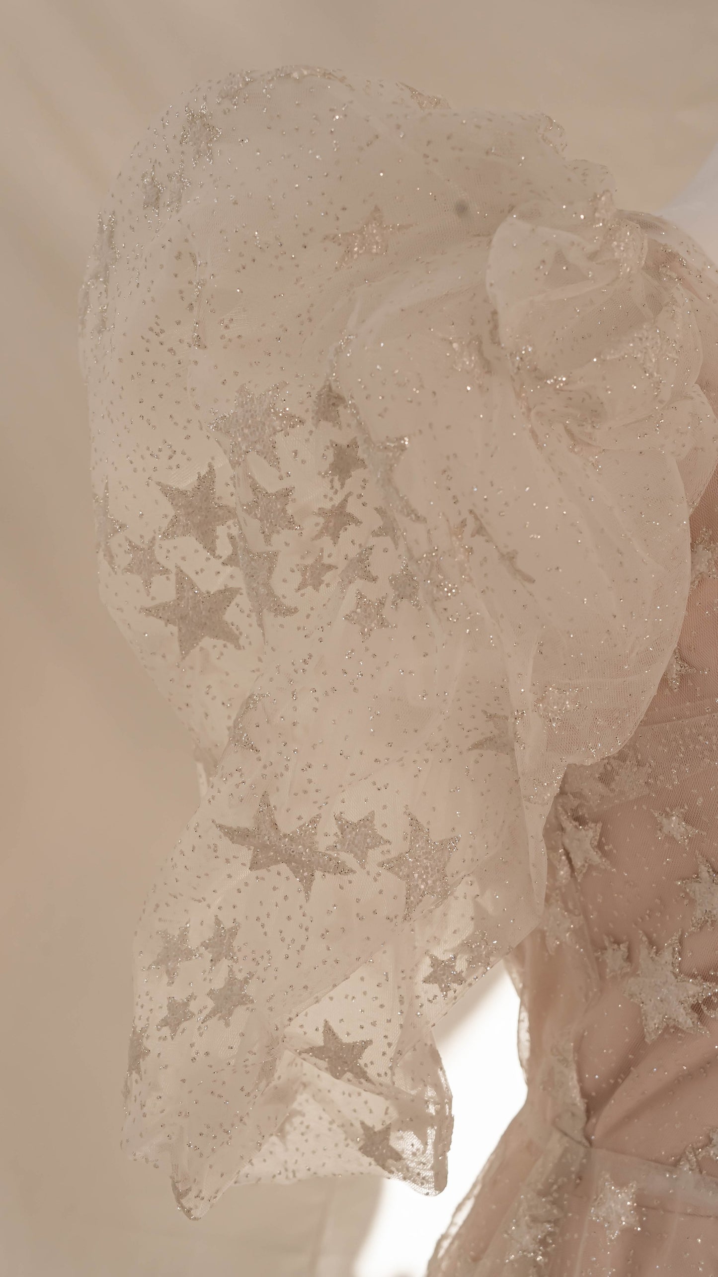 Short Wedding Dress with Puff Sleeves Bridal Reception Sparkly Mini