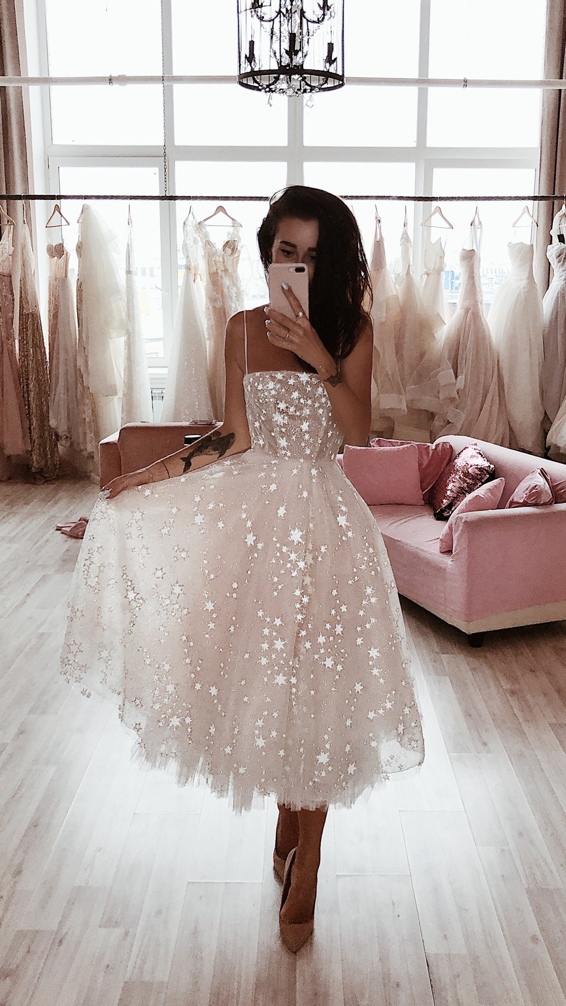 Short blush dress outlet for wedding