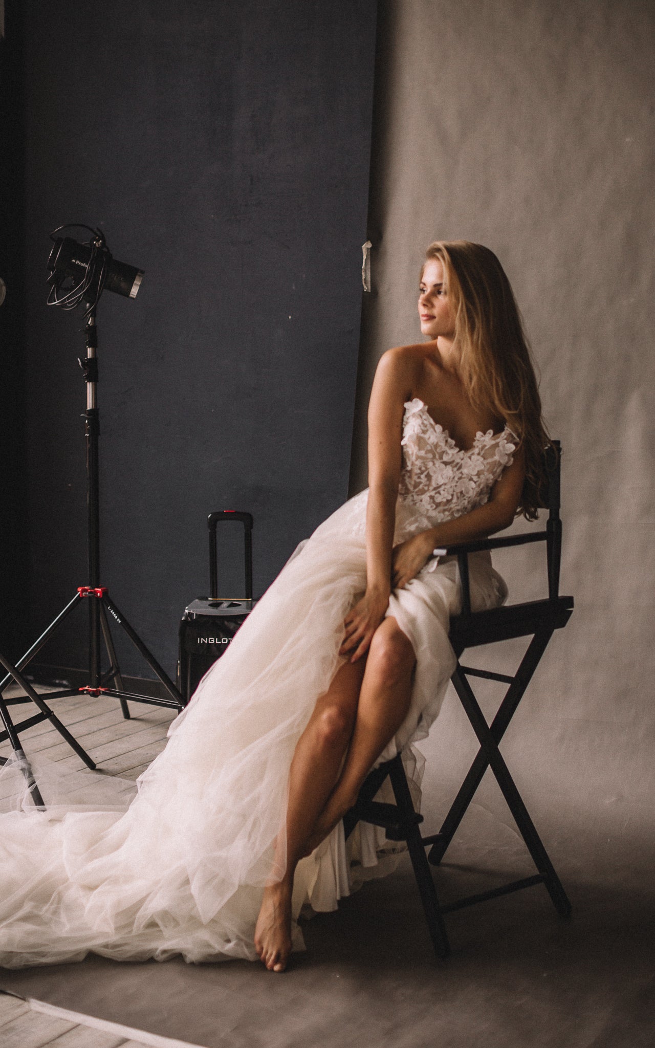 Romantic Floral Lace Wedding Dress Ethereal Gown 2024
