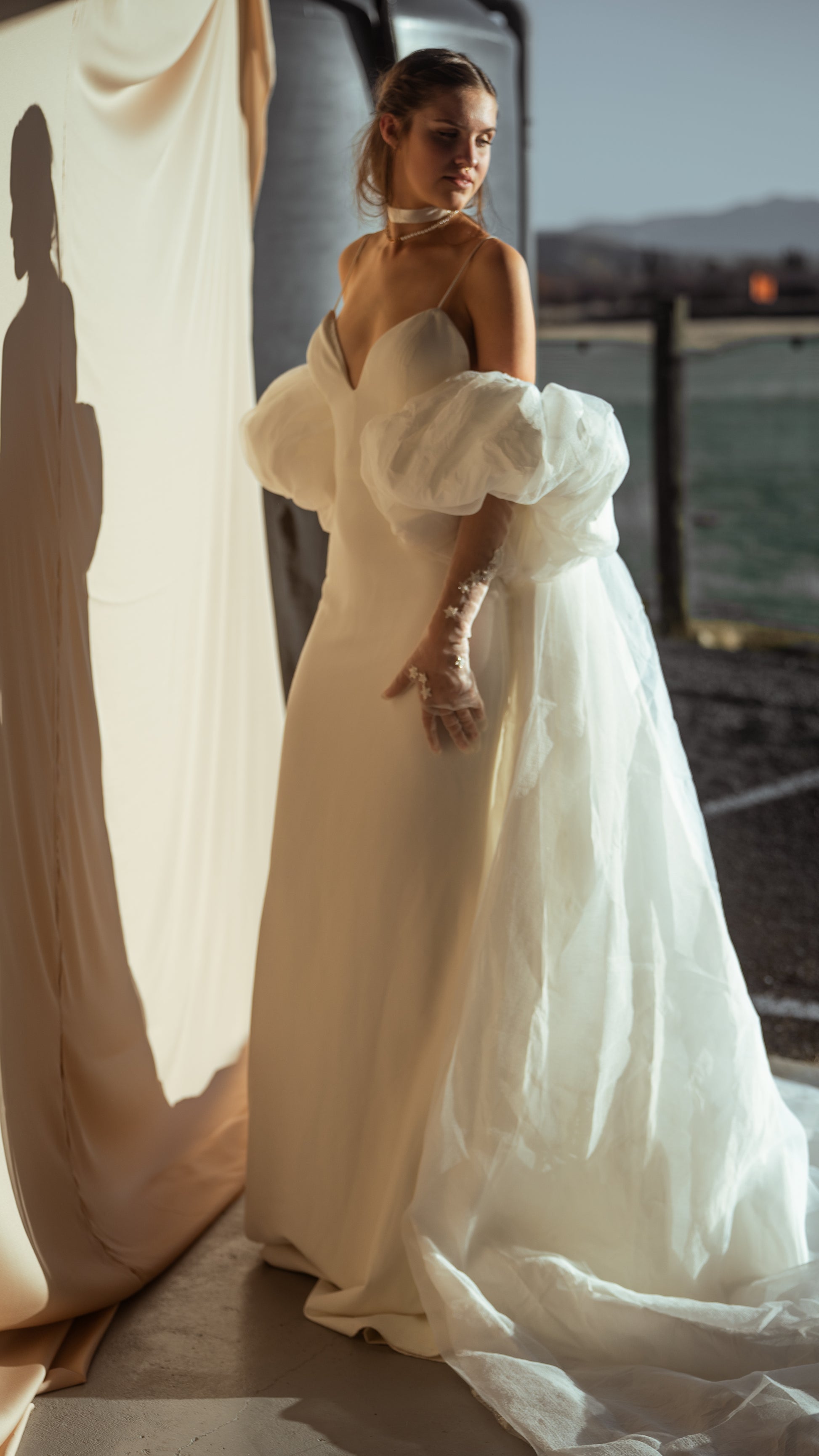 Vintage Cape for Modern Elegant Bride | Puffy Sleeve Wedding Dresses Boom Blush Vintage Cape for Modern Elegant Bride | Puffy Sleeve Wedding Dresses Boom Blush
