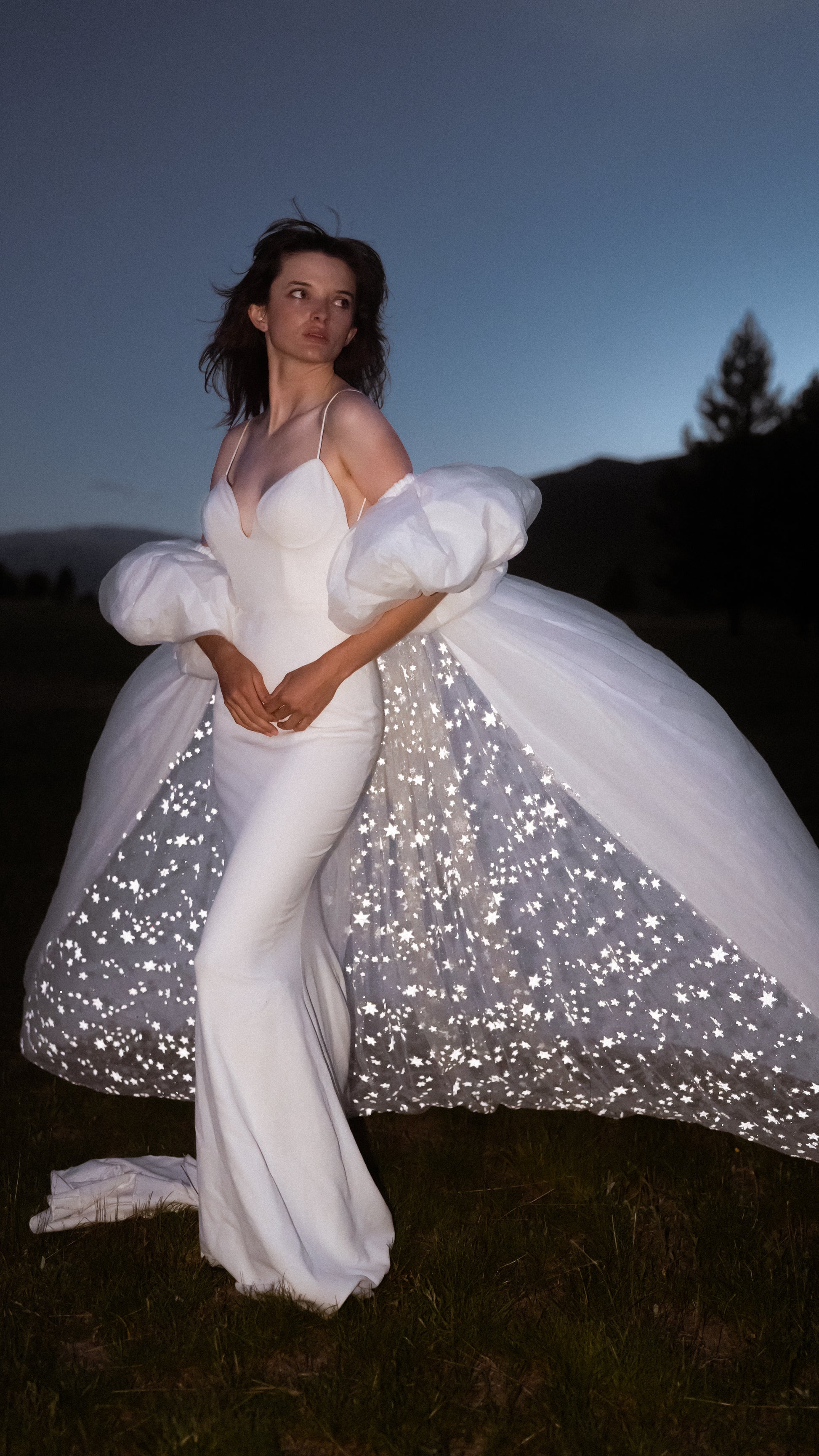 Vintage Cape for Modern Elegant Bride Puffy Sleeve Wedding