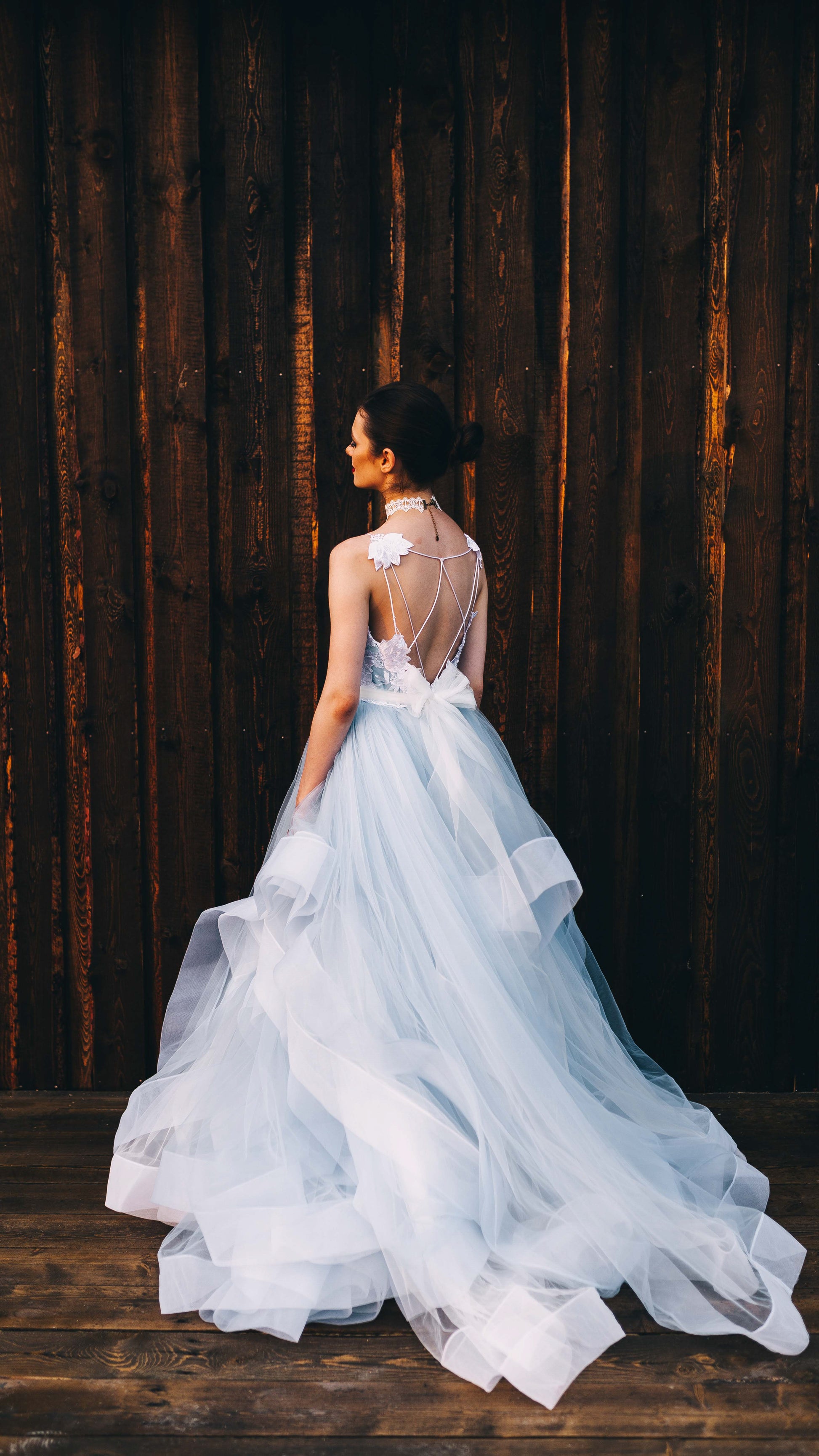 Modern Blue Two-Piece Wedding Dress with Tulle Skirt | Ready or Not – Boom  Blush