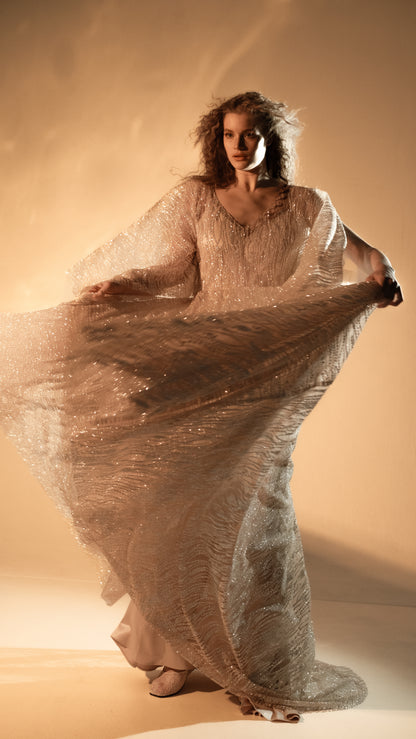 Beige Sparkly Wedding Dress Galaxy 2.0 Celestial Bridal Gown 2025 2026 Boom Blush Beige Sparkly Wedding Dress Galaxy 2.0 Celestial Bridal Gown 2025 2026 Boom Blush