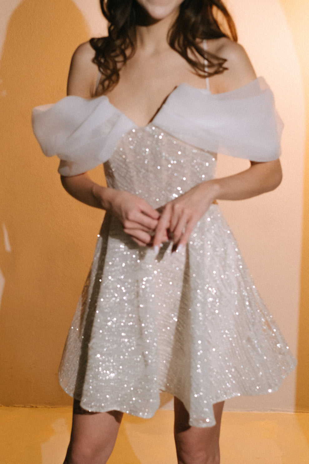 Sparkly Mini Short Wedding Dress: Perfect Vogue Bride Reception Outfit ...