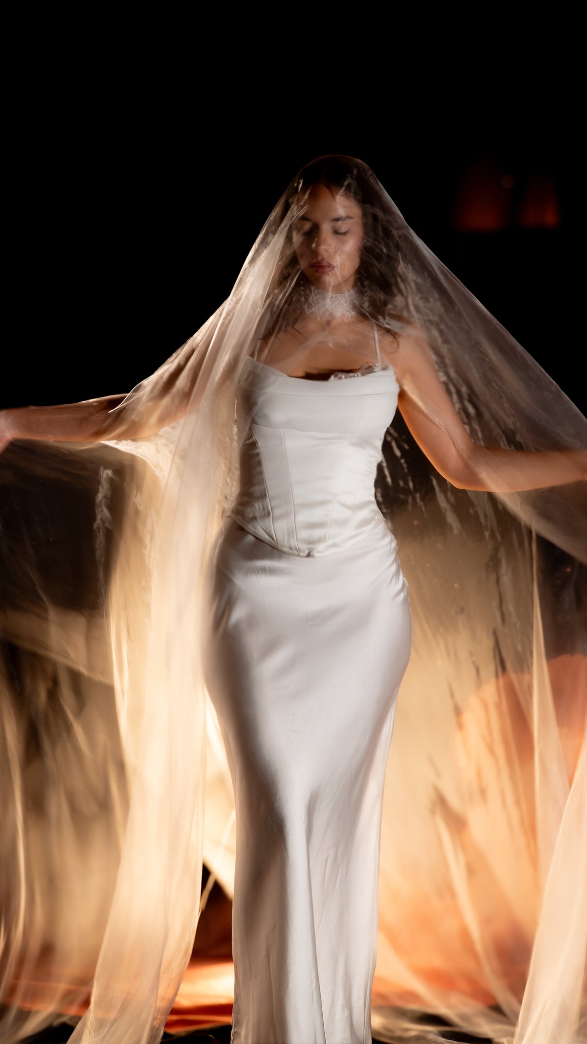 super organza veil mantilla style with blusher for 2027 wedding 
