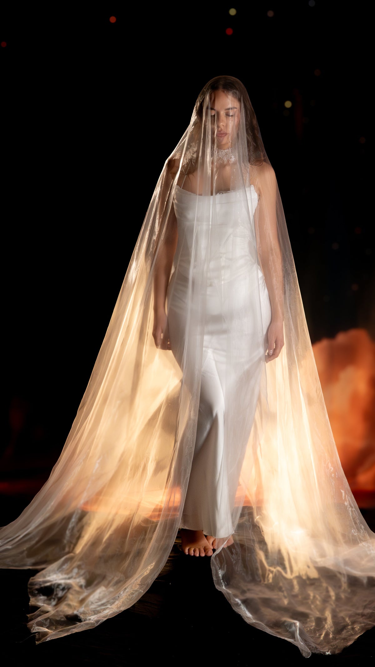 super organza veil mantilla style with blusher for 2027 wedding 