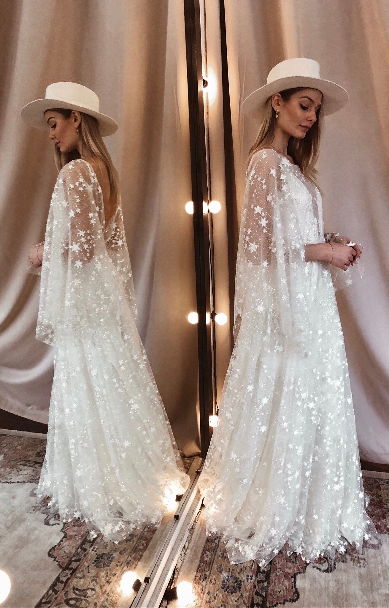 Womens boho long sleeve lace gown - wedding – Boho Gowns