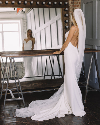 Cathedral Romantic Long Soft Tulle Wedding Veil 2024 Boom Blush Cathedral Romantic Long Soft Tulle Wedding Veil 2024 Boom Blush