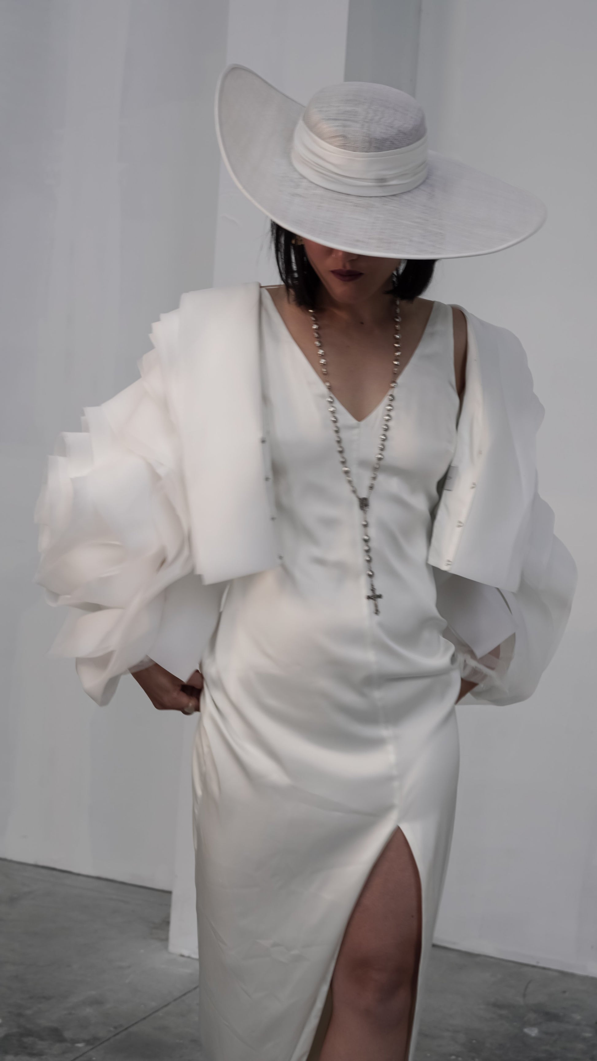 Puff Sleeves Bridal Jacket City Hall Vogue Wedding Suit Unique 2024