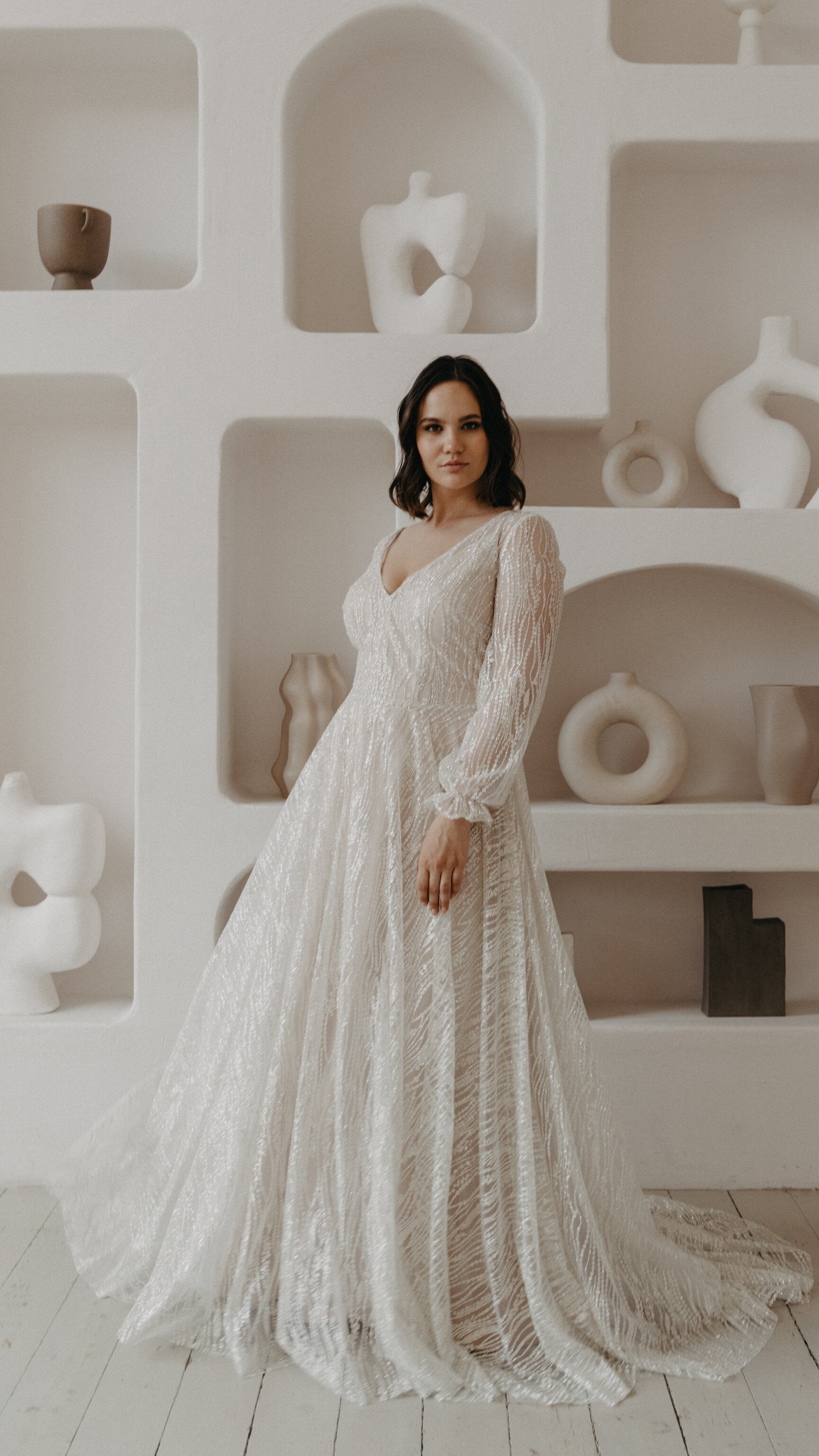 long sleeve blush wedding dress Blush Pink Lace Applique Off-Shoulder Wedding Dress Blushing Pink